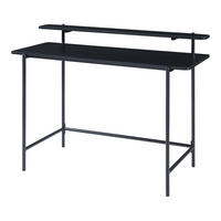 SCHREIBTISCH Samnanger - Schwarz, Holzwerkstoff/Metall (55/120/88cm) - [en.casa]