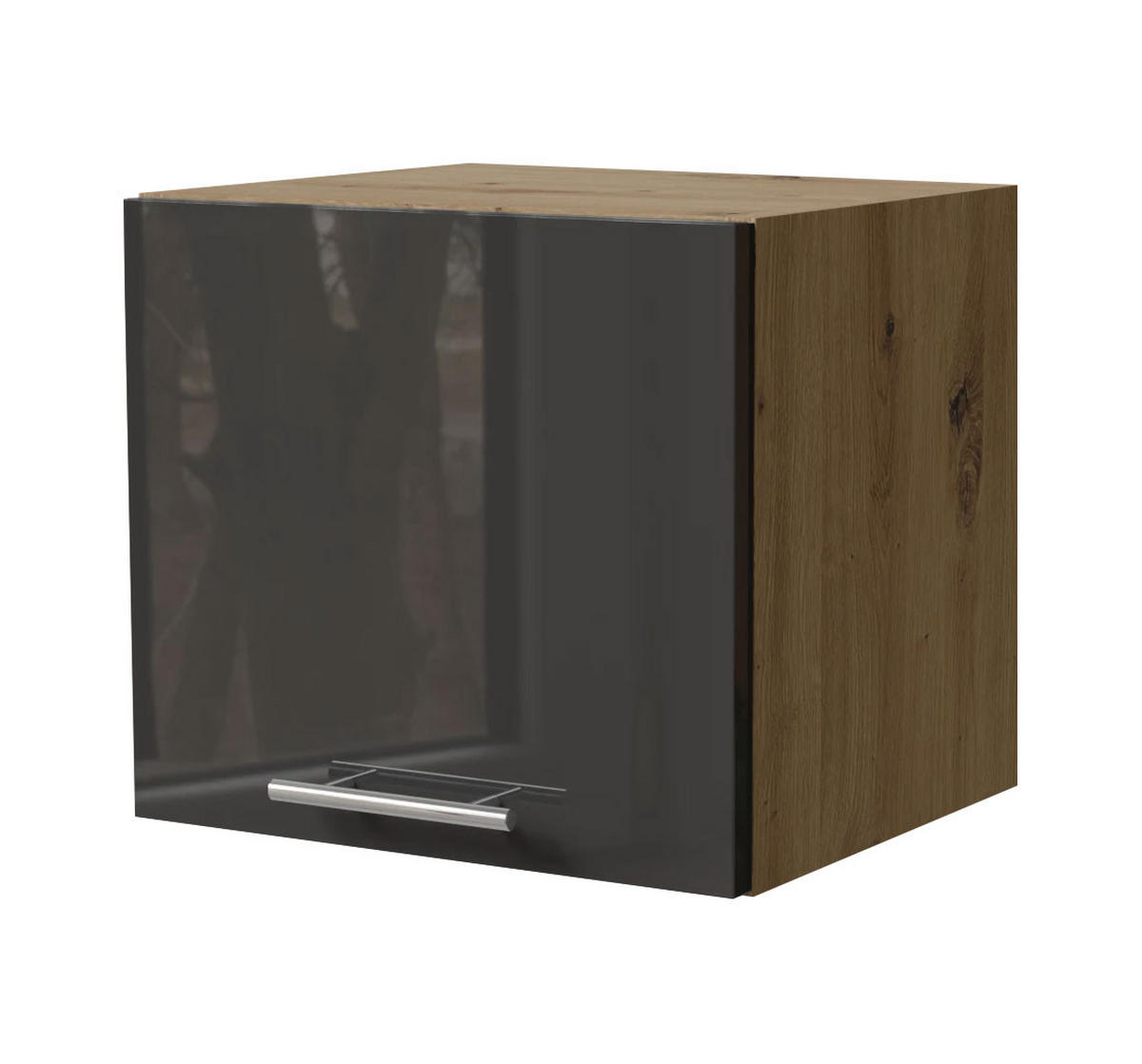 KLAPPHÄNGESCHRANK Essen W4B/40 Graphit Hochglanz / Eiche Artisan Matt 40 / 32,5 / 36cm - Graphitfarben/Eiche Artisan, Holz/Holzwerkstoff (40/36/32.5cm) - Feldmann-Wohnen