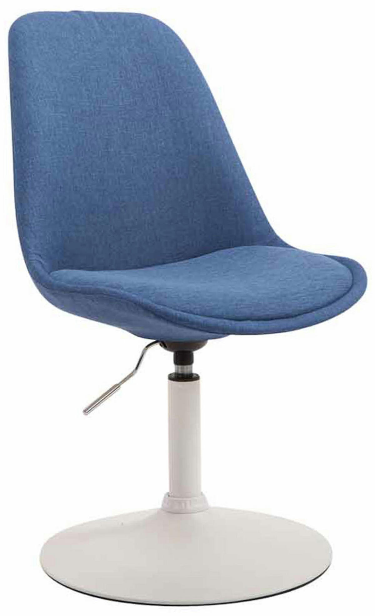 STUHL 4er Set Stoff blau - Blau/Weiß, Textil/Metall (48/76/57cm) - CLP