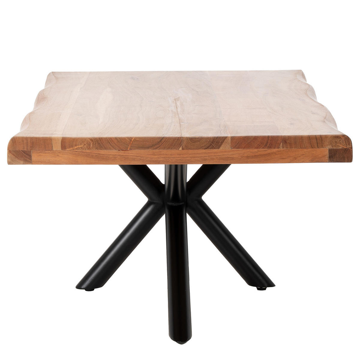 HOME24 Couchtisch KHENO - Schwarz, Holz/Metall (70/120/45cm) - home24