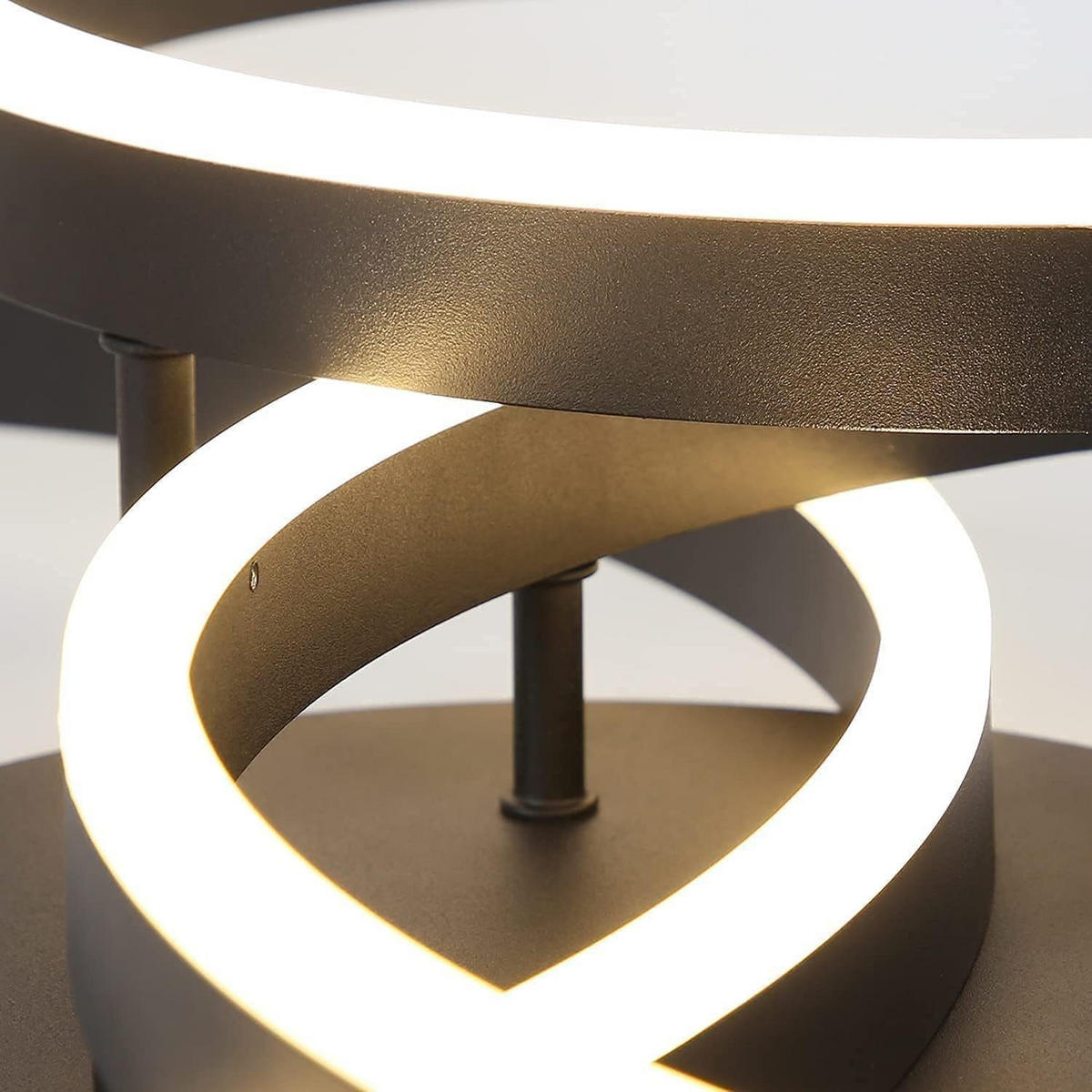LED-DECKENLEUCHTE Puls 82/58/15 cm - Schwarz, Metall (82/58/15cm) - Nettlife