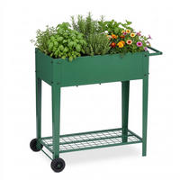 HOCHBEET - Grün, Kunststoff/Metall (85/80/50cm) - Relaxdays