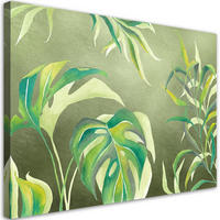 WANDBILD monster's blätter - Braun, Textil (60/40cm) - Feeby