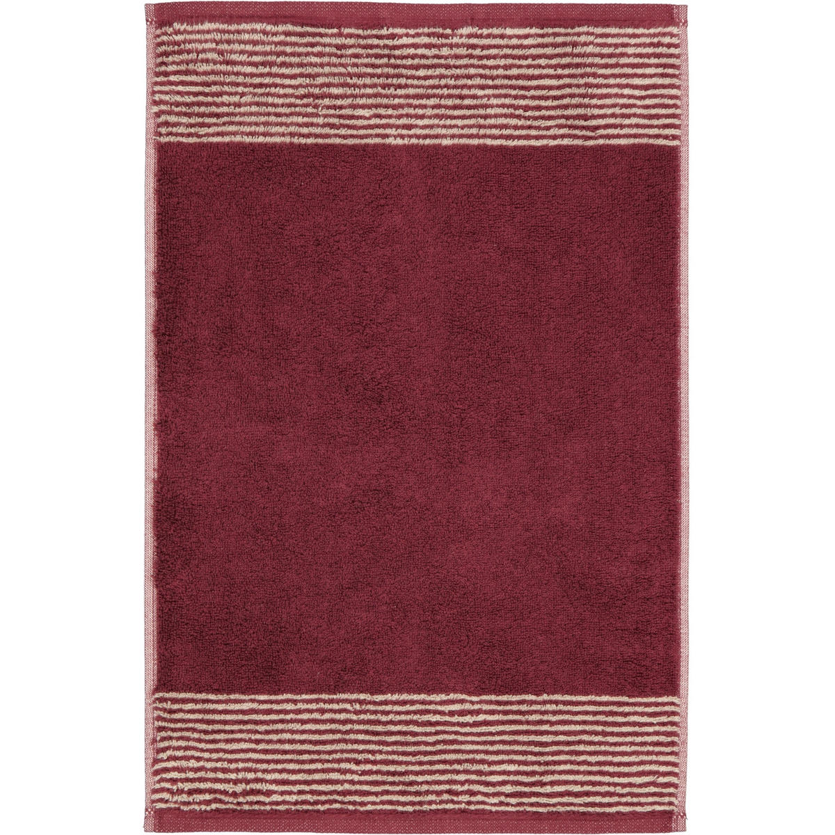 GÄSTETUCH Walkfrottier in Bordeaux 30x50 cm - Rot, Naturmaterialien (30/50cm) - Cawoe