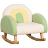 KINDERSOFA, Grün, Lammfellimitat - Grün, Holz (45/44/50cm) - HOMCOM