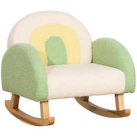 KINDERSOFA, Grün, Lammfellimitat - Grün, Holz (45/44/50cm) - HOMCOM