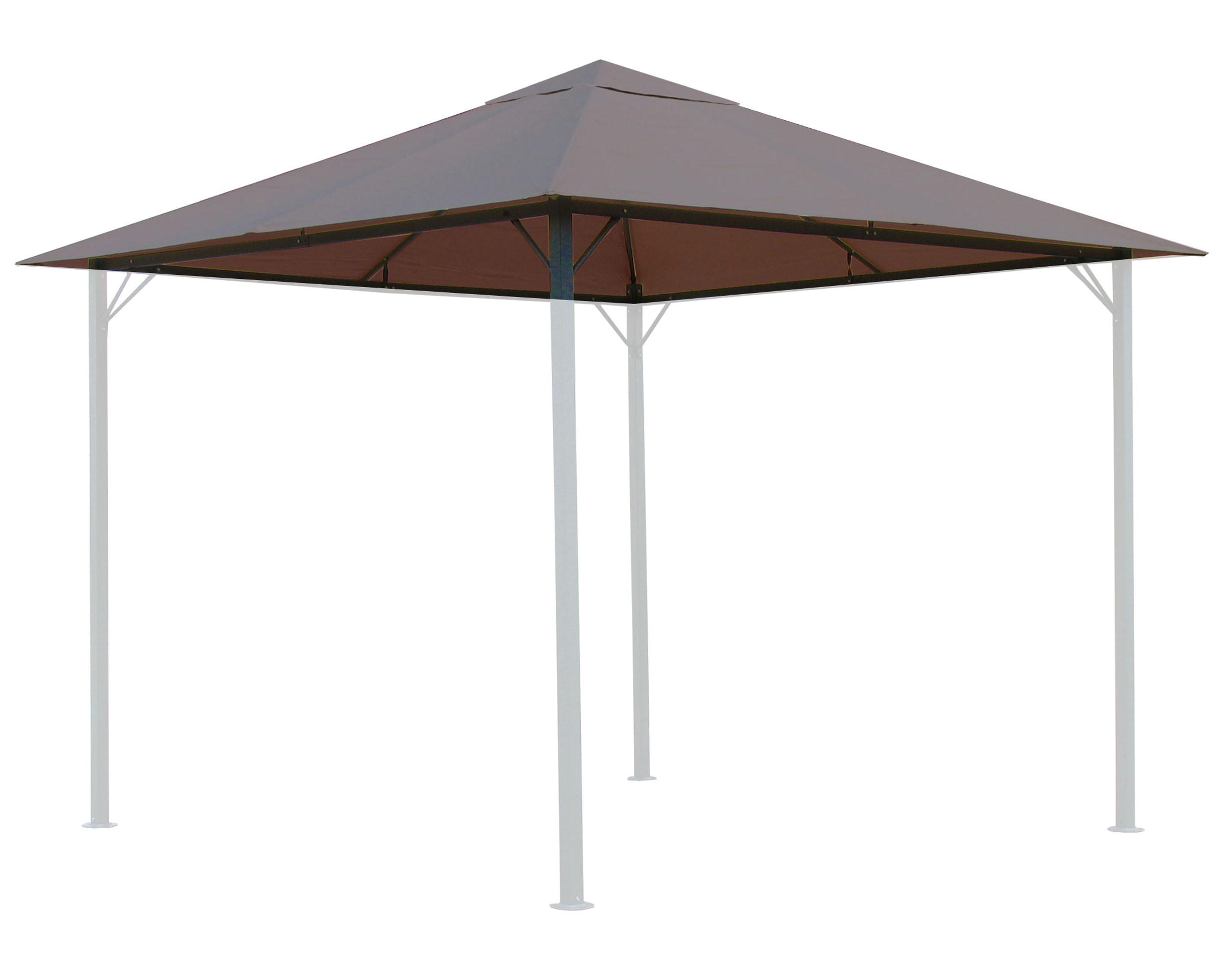 ERSATZDACH Pavillon 3x3 m Taupe / Beigegrau - Taupe, Textil (297/1/297cm) - QUICK STAR