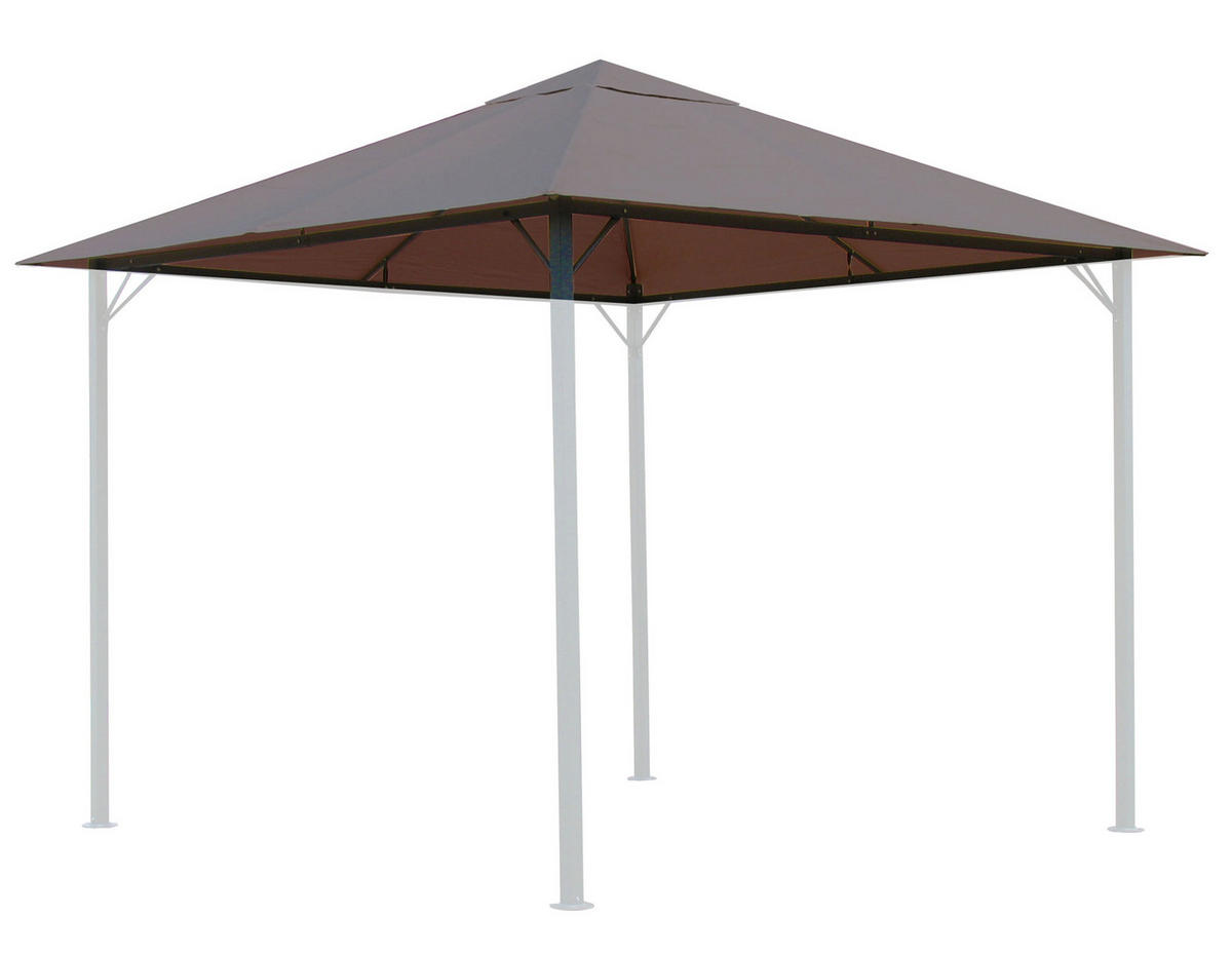 ERSATZDACH Pavillon 3x3 m Taupe / Beigegrau - Taupe, Textil (297/1/297cm) - QUICK STAR