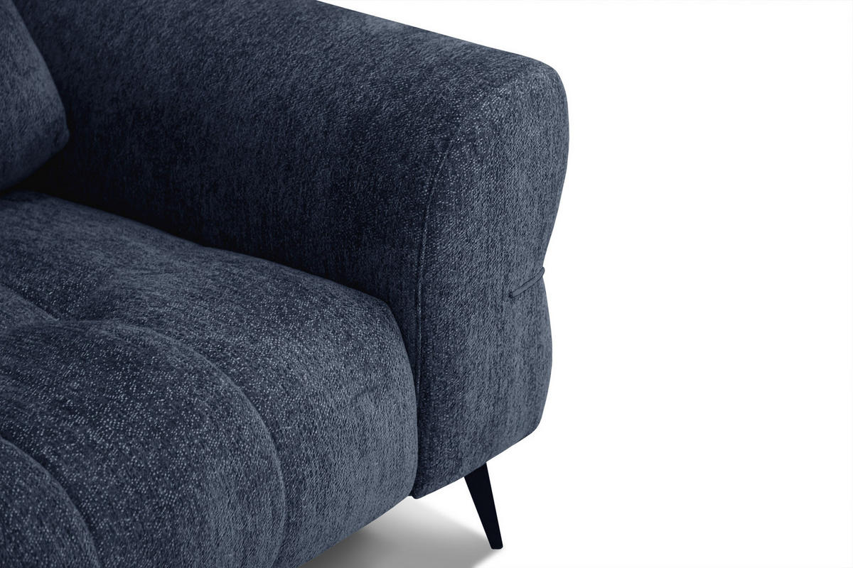 SOFA SALVINI 3-Sitzer, dunkelblau - Dunkelblau, Holz/Textil (237/88/99cm) - Courtois Laville