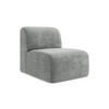 SOFAELEMENT Chenille Stoff Grau - Schwarz/Grau, Holzwerkstoff/Kunststoff (70/75/94cm) - LaMiaSofa
