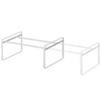 SCHUHREGAL Frame schwarz 40/17/25 cm ausziehbar bis 70cm - Weiß, Metall (40/25/17cm) - Yamazaki