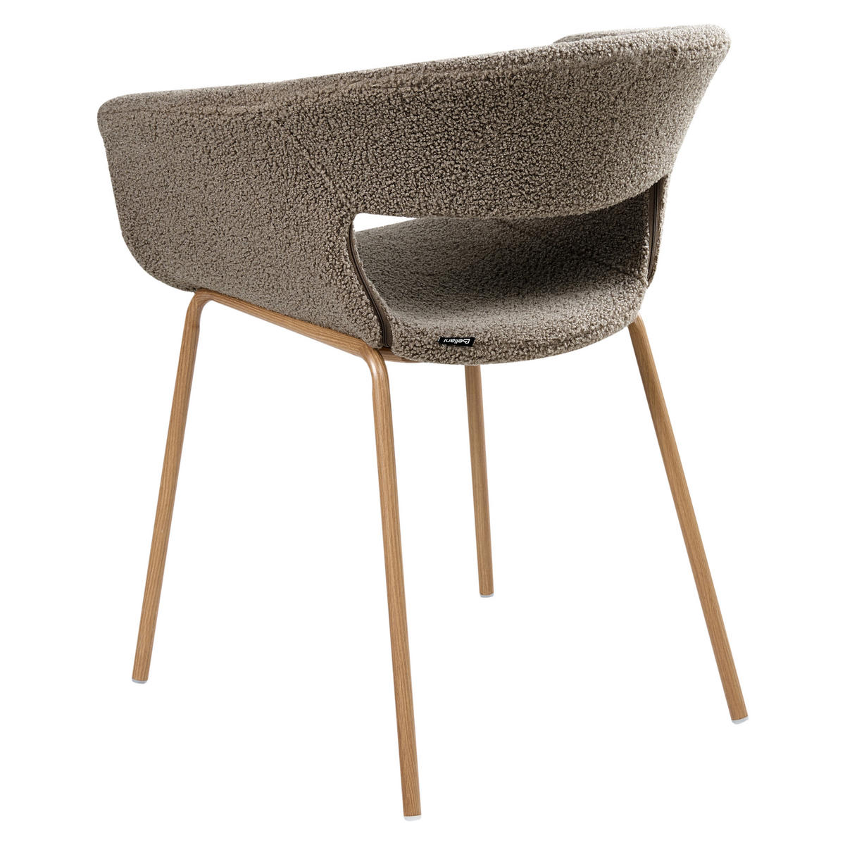 JÍDELNÍ ŽIDLE sada 2 ks Taupe Elma - hnědá/šedohnědá, textil (63/76/50cm) - Beliani