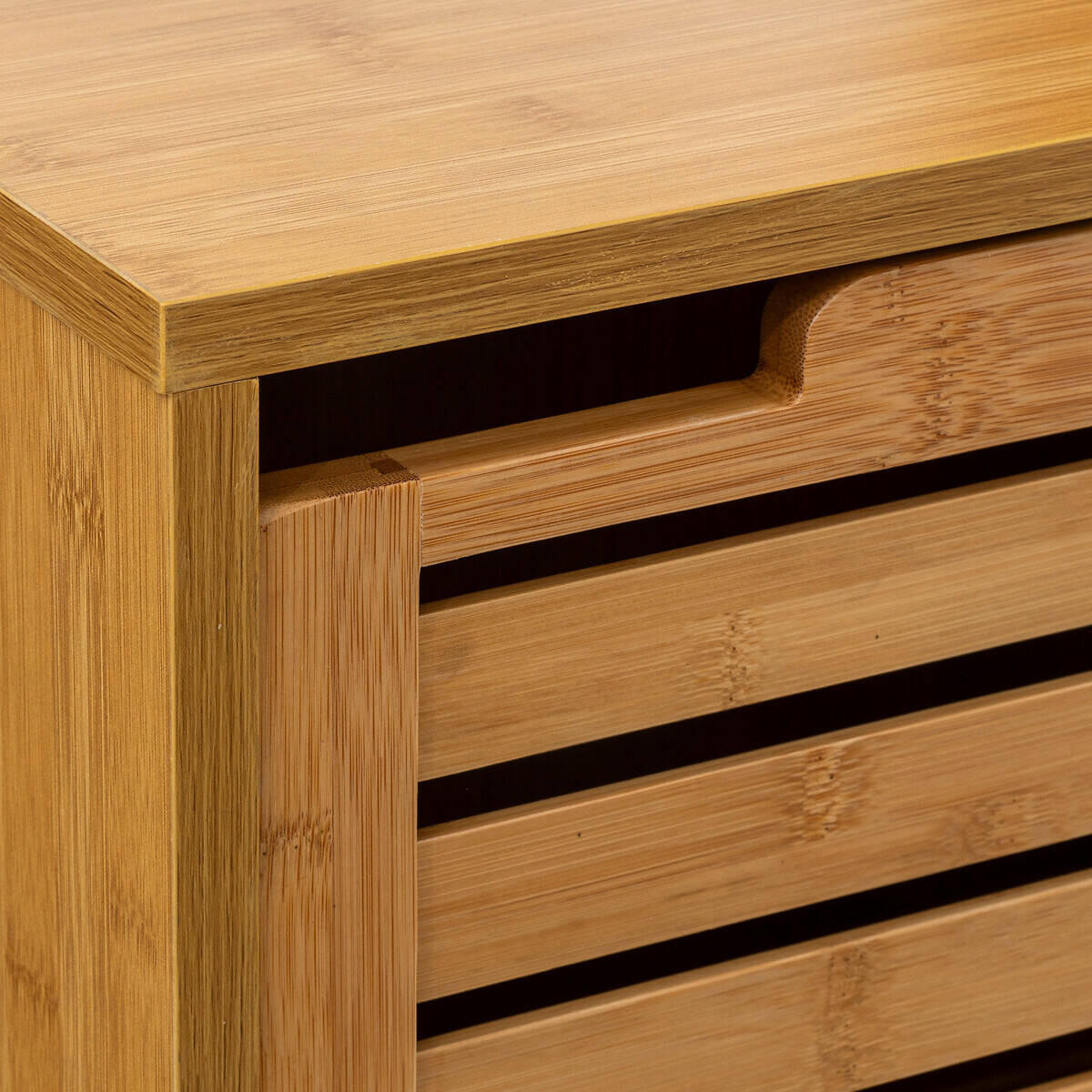 BADEZIMMERSCHRANK Sicela Bambus 38/33/168 cm - Braun, Naturmaterialien (33/168/38cm)