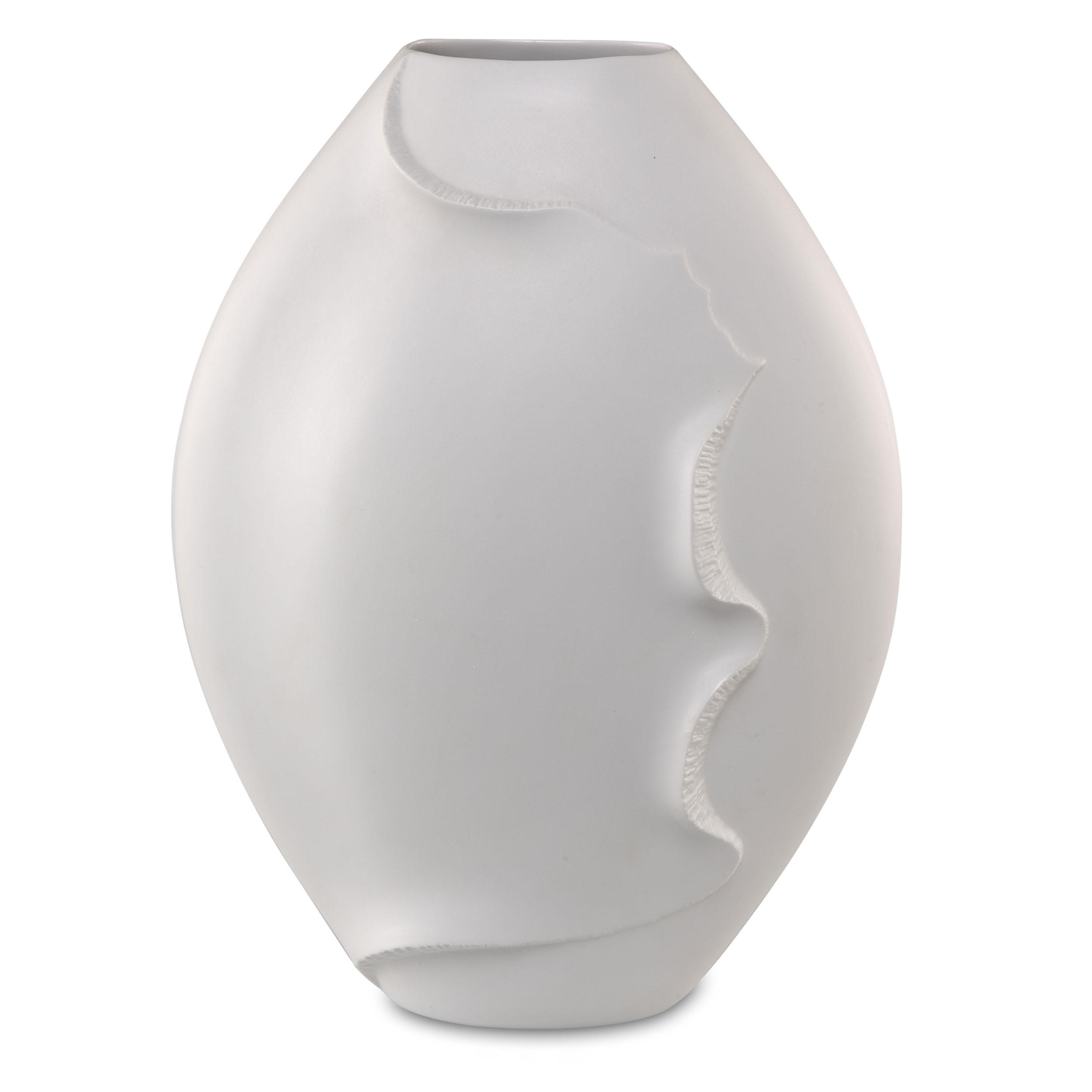 VASE Montana, Biskuit-Porzellan, Biskuit Weiß, 46 cm - Weiß, Keramik (46cm) - Goebel