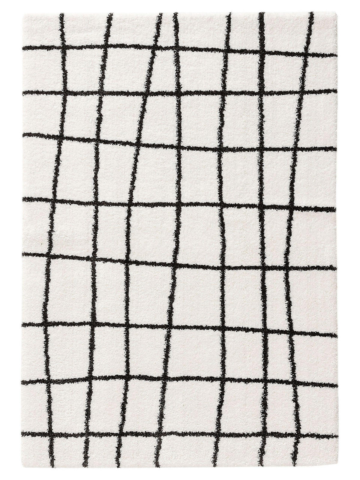 HOCHFLORTEPPICH Louise Schwarz/Weiß 140x200 cm - Schwarz, Textil (140/200cm) - benuta Pop