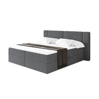 BOXBETT mit Matratze H3 - EVON - 140x200 cm Dunkelgrau - Graphitfarben, Holzwerkstoff (140/200cm) - ALTDECOR