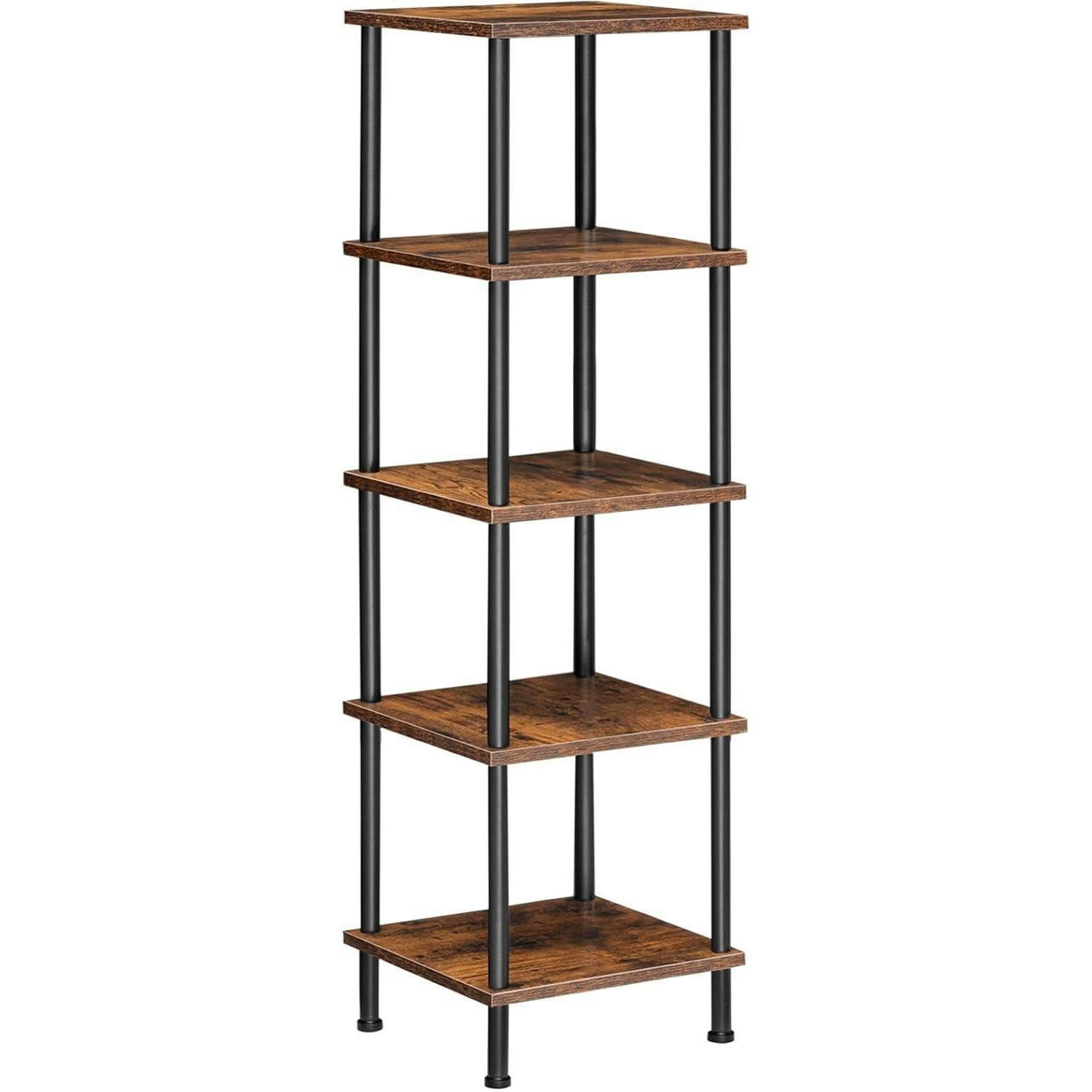 STANDREGAL 5 Ebenen Vintagebraun 30 x 30 x 115 cm - Multicolor, Holzwerkstoff (30/115/30cm)