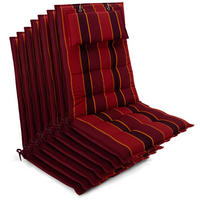 HOCHLEHNER Sun-HL 119x50x8cm Rot-Anthrazit-Gestreift (7tlg) - Dunkelrot, Textil (50/120cm) - Beautissu 
