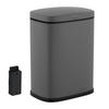KOSMETIKEIMER - Grau, Kunststoff/Metall (18/25/15cm) - Relaxdays
