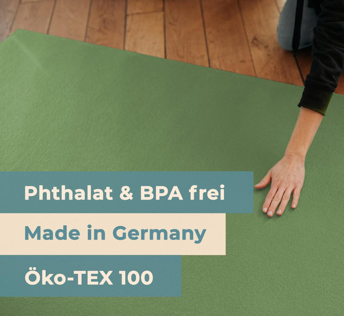 KRABBELMATTE 120cm X 180cm Olivgrün - Olivgrün, Textil (120/180cm) - Sanosoft