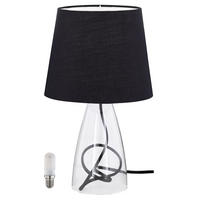LED TISCHLEUCHTE Cara Schwarz - Schwarz, Glas (20/20/36cm)