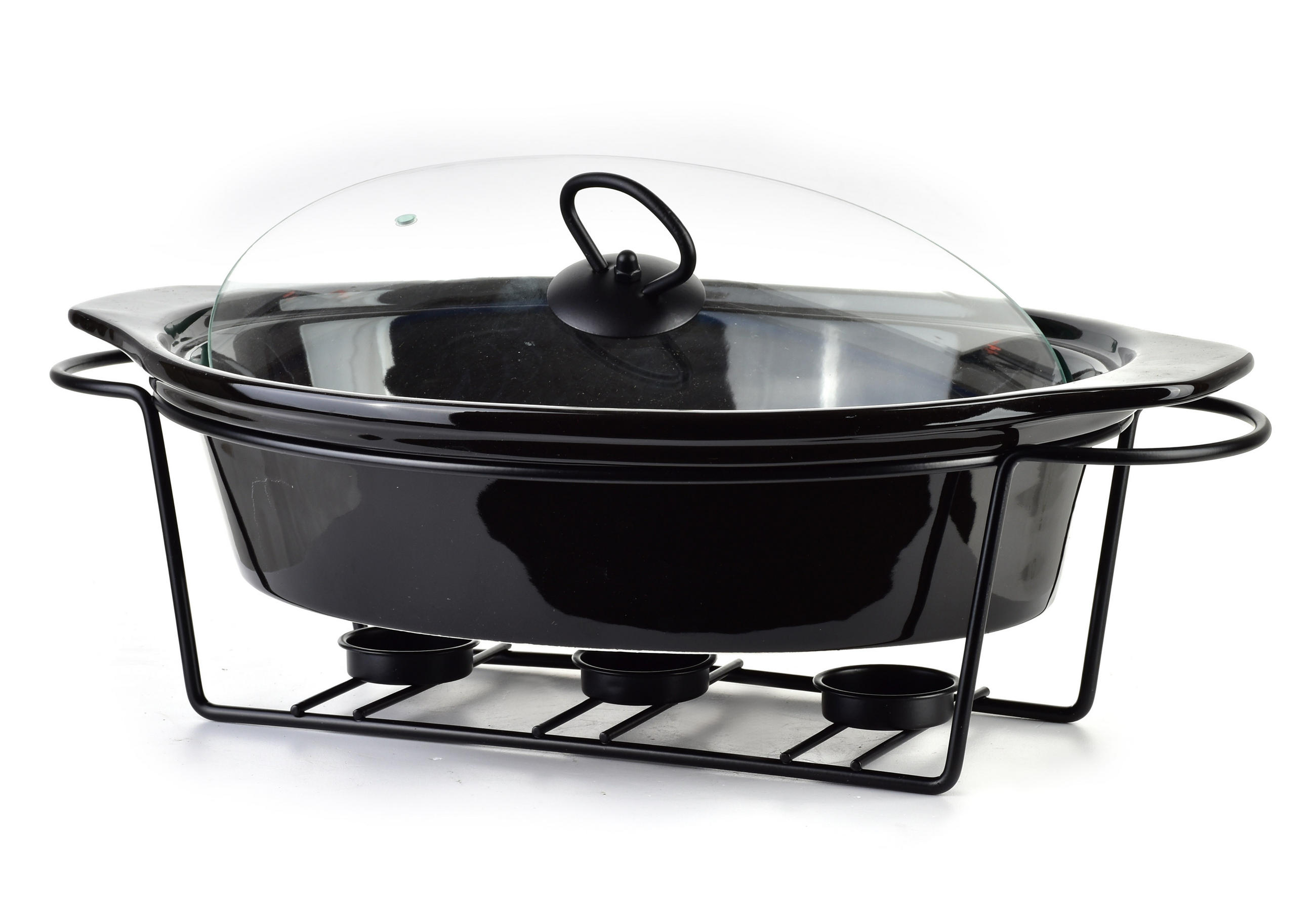 AUFLAUFFORM Modern Kitchen Schwarz 39/28/12 cm Keramik - Schwarz, Keramik (28/12/39cm) - Mondex