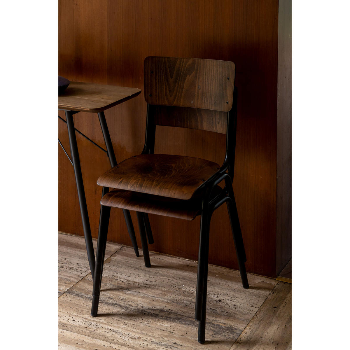 ESSZIMMERSTUHL Scuola Holz - 4 er Set - Braun, Holz (43/82.5/49cm) - Dutchbone