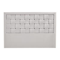 BETTKOPFTEIL- 160 cm - Samt - Beige - JENNA - Beige, Textil (160/92/7cm) - Vente-Unique