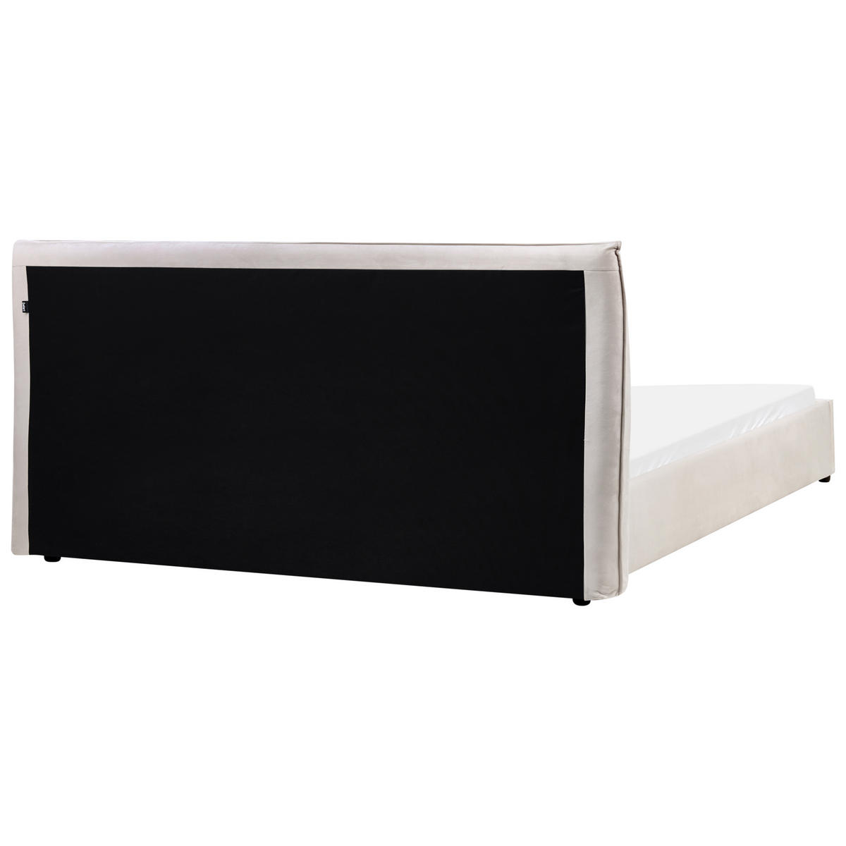 VODNA POSTELJA žamet 180/200 cm kremasto bela Lavaur - krem, tekstil (180/200cm) - Beliani