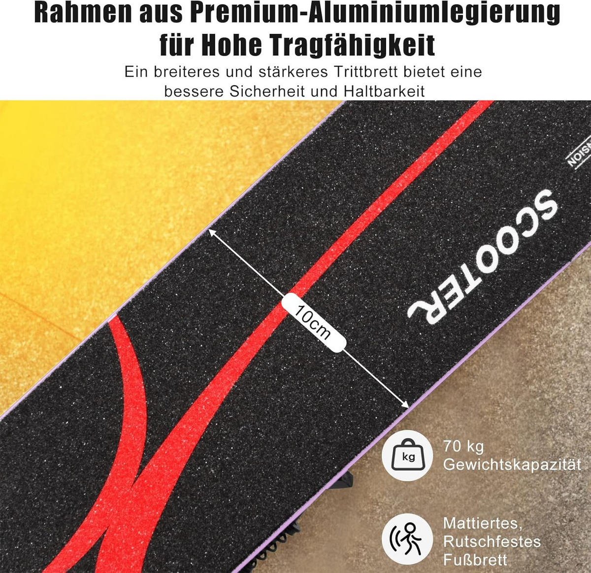 SCOOTER 85cm Purpur - Lila, Kunststoff (10/85/70cm) - COSTWAY