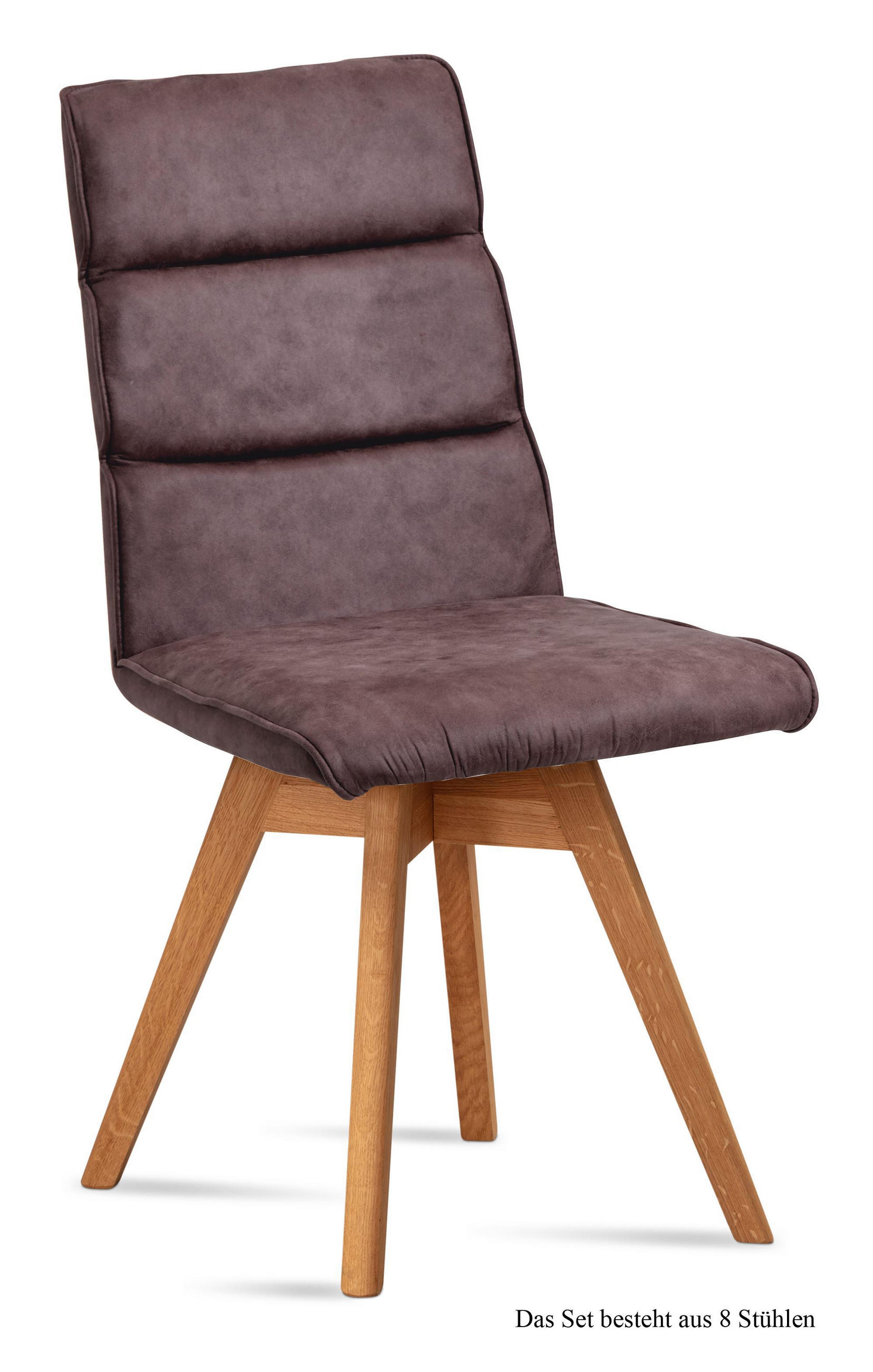ESSZIMMERSTUHL drehbar (8er-Set) Doris 47x92x60 Eiche geölt/Braun - Eichefarben/Braun, Kunststoff (60/92/47cm) - 58aufmkessel