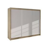 SCHWEBETÜRENSCHRANK Derby II - Naturfarben, Holzwerkstoff/Metall (200/215/58cm) - MIRJAN24