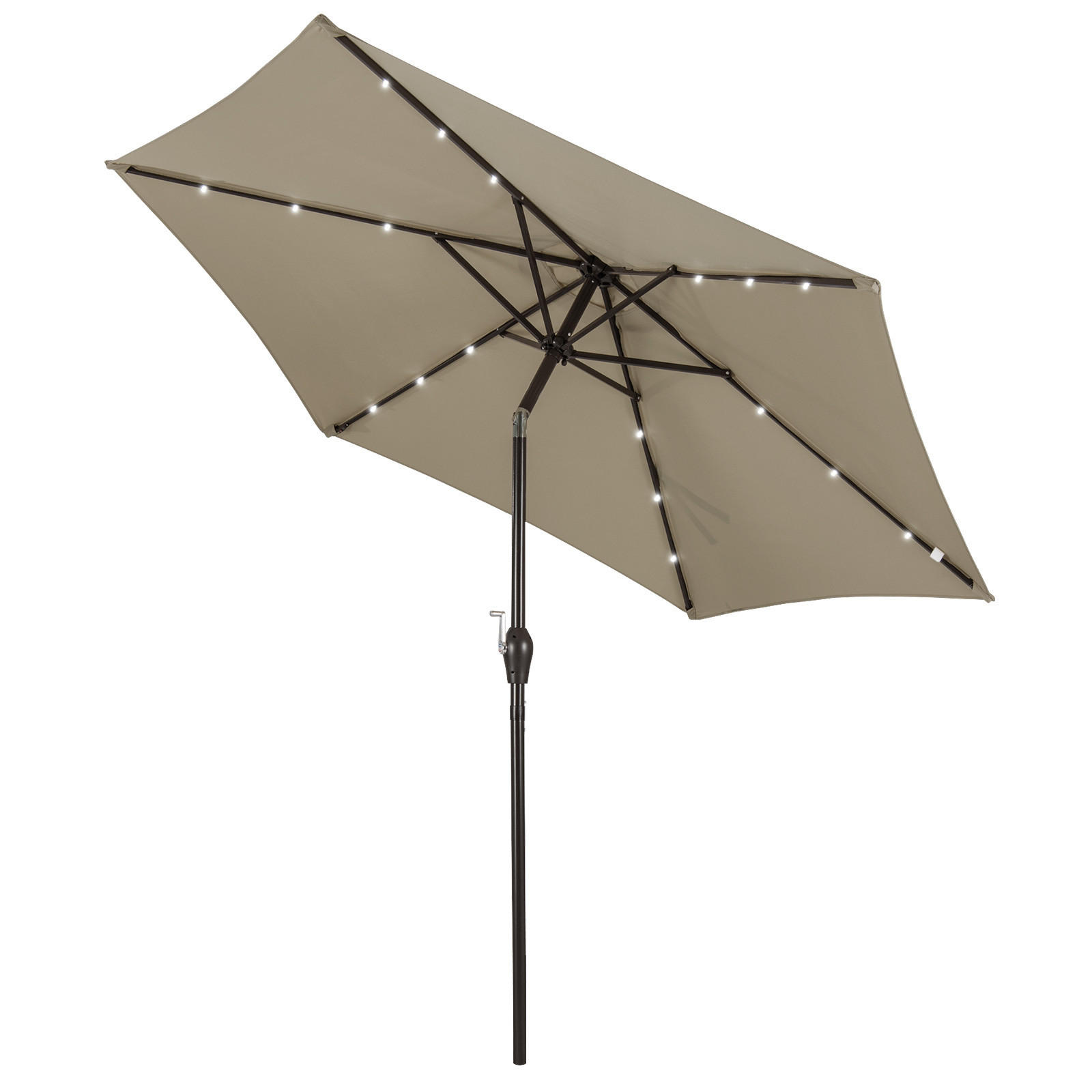 SONNENSCHIRM Kaffee - Braun, Kunststoff (270/270cm) - COSTWAY