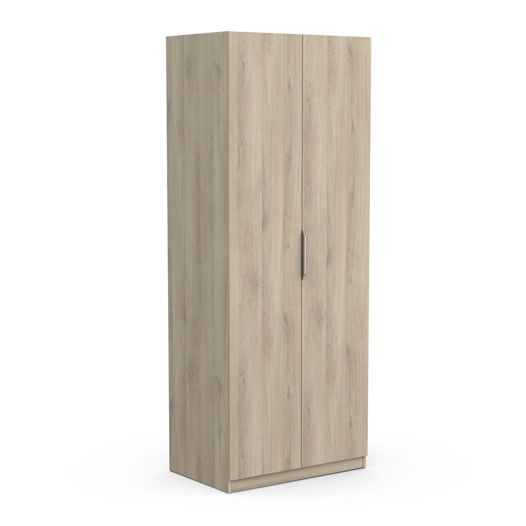 KLEIDERSCHRANK, 2 Türen - GHOST - Eiche - 79,4 x 51,1 x 203 cm - Beige, Holz (51.1/203/79.4cm) - Demeyere