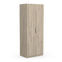 KLEIDERSCHRANK, 2 Türen - GHOST - Eiche - 79,4 x 51,1 x 203 cm - Beige, Holz (51.1/203/79.4cm) - Demeyere
