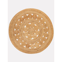 FLACHGEWEBETEPPICH 150/150 cm Goa Flower - Naturfarben, Naturmaterialien (150/150cm) - Steffensmeier