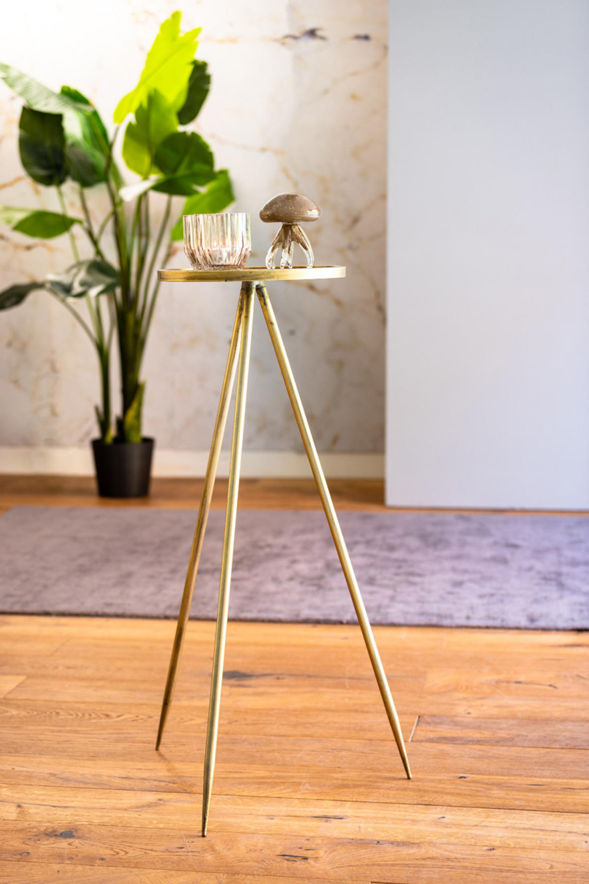 SÄULE Envira Gold Ø35/98,5 cm - Goldfarben, Metall (35/35/98.5cm) - Light & Living