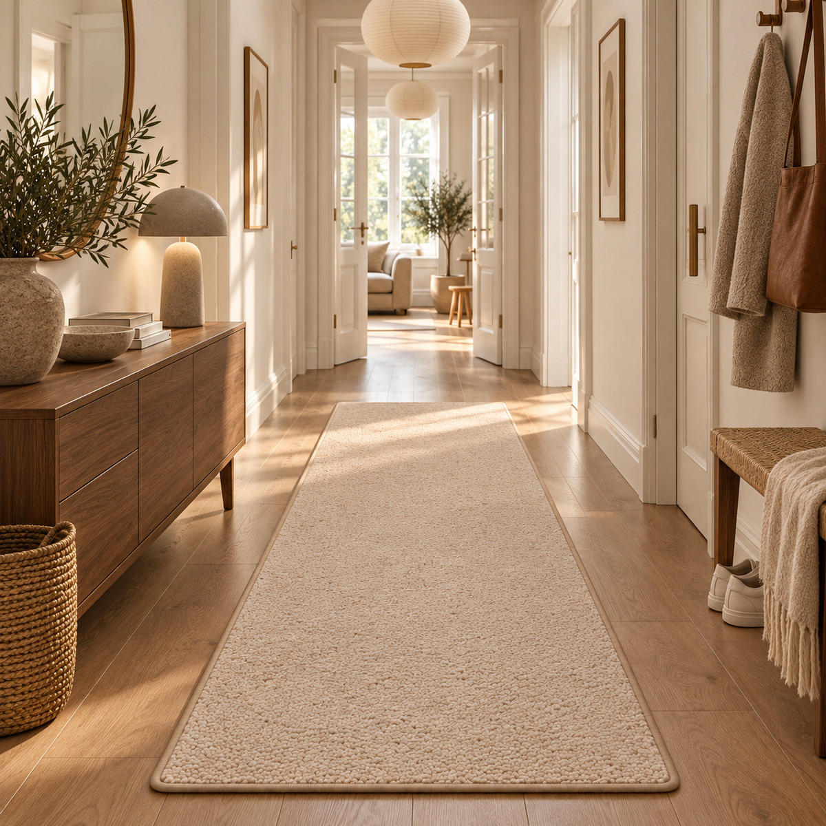 NATUR TEPPICH LÄUFER WOLLE BERBER - Cognac, Textil (80/160cm) - Snapstyle