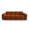 SOFA Lisa aus Samt terrakotta 4 Sitzplätze - Terracotta, Textil (256/77/101cm) - Micadoni