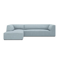 ECKSOFA links Ruby aus Cord hellblau 4 Sitzplätze - Hellblau, Textil (180/273cm) - Micadoni