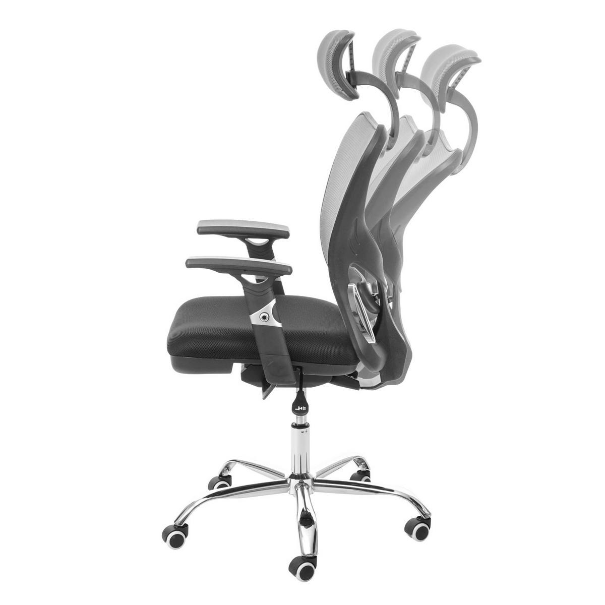 BÜROSTUHL Schwarz, Grau - Schwarz/Grau, Textil (71/130/84cm) - MCW