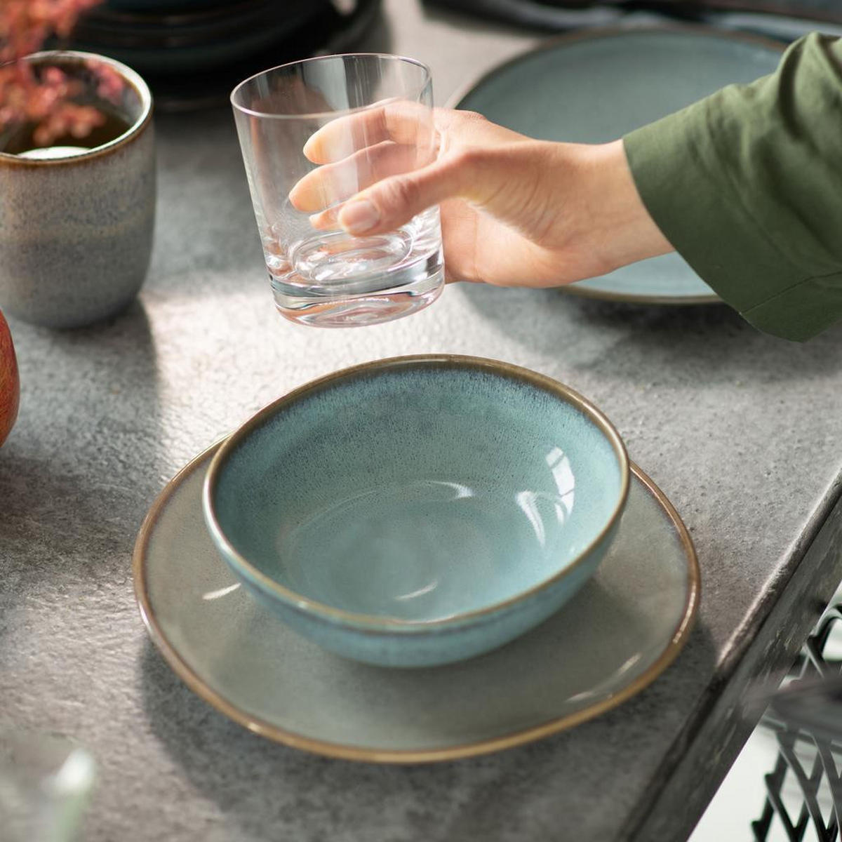 BOLS Lave Glacé ø 17 cm 6er Set - Türkis, Keramik (17cm) - like.Villeroy & Boch