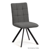 ESSZIMMERSTUHL drehbar (6er-Set) Despa 47x91x60 Schwarz/Grau - Schwarz/Grau, Kunststoff (60/91/47cm) - 58aufmkessel