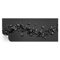 FOTOTAPETE 250x104 cm - Schwarze Klumpen - Weiß, Textil (250/104cm) - Wallfluent