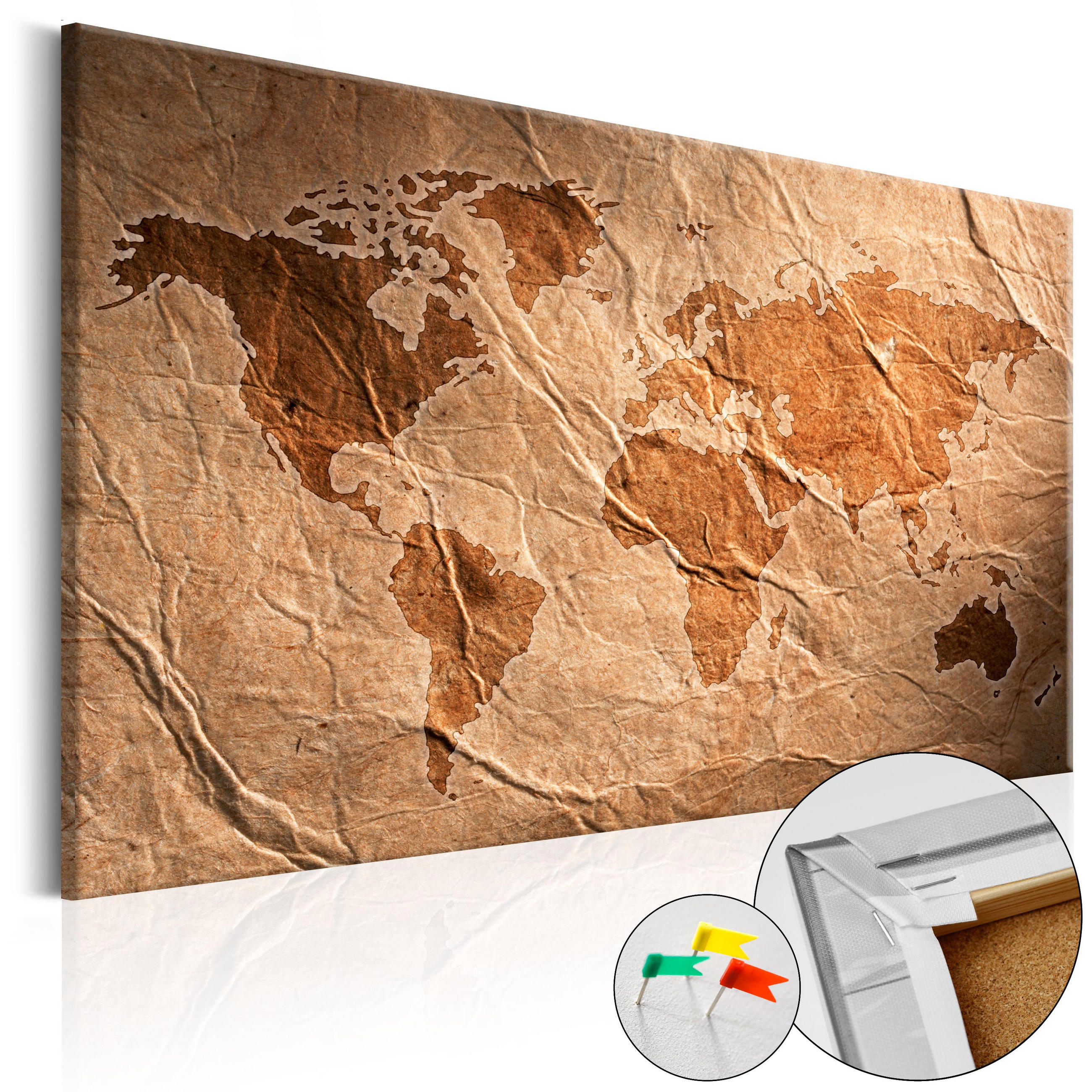 PINNWANDBILDER Braun 120/80 cm - Braun, Naturmaterialien/Textil (120/80cm) - KUNSTLOFT