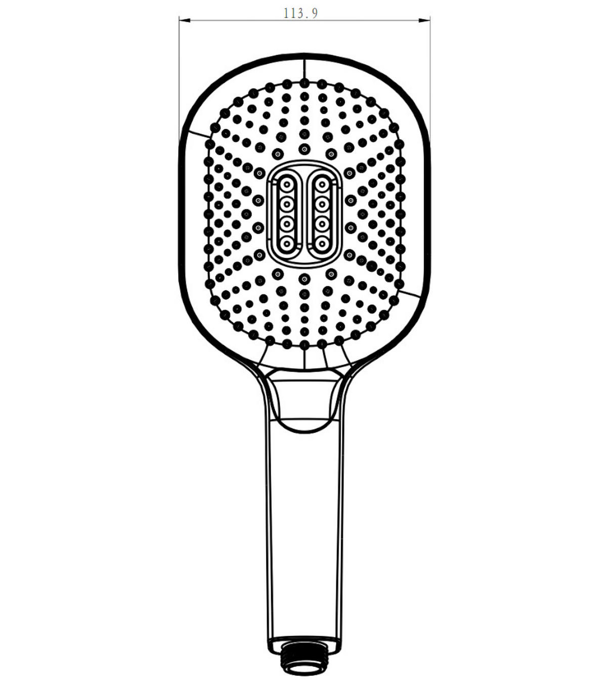 DUSCHKOPF Schwarz - Schwarz, Kunststoff (11.4cm) - Sanilo