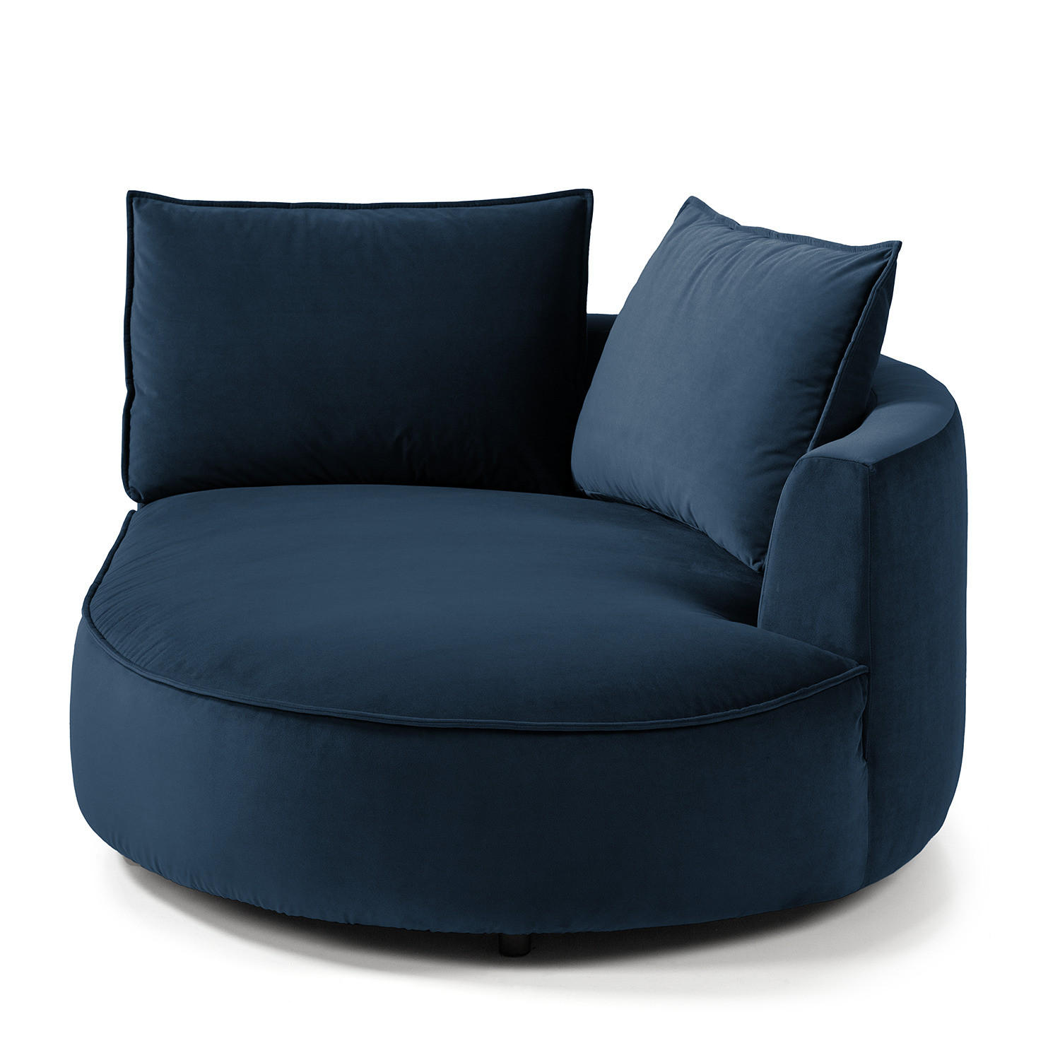 OTTOMANE - modular - Dunkelgrau/Schwarz, Kunststoff/Textil (126/82/154cm) - home24