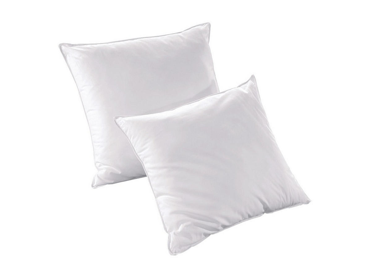 KOPFKISSEN 2er-Set recycelt - Microfaser - 60 x 60 cm - ROSA von DREAMEA - Weiß, Textil (60/60cm) - Vente-Unique