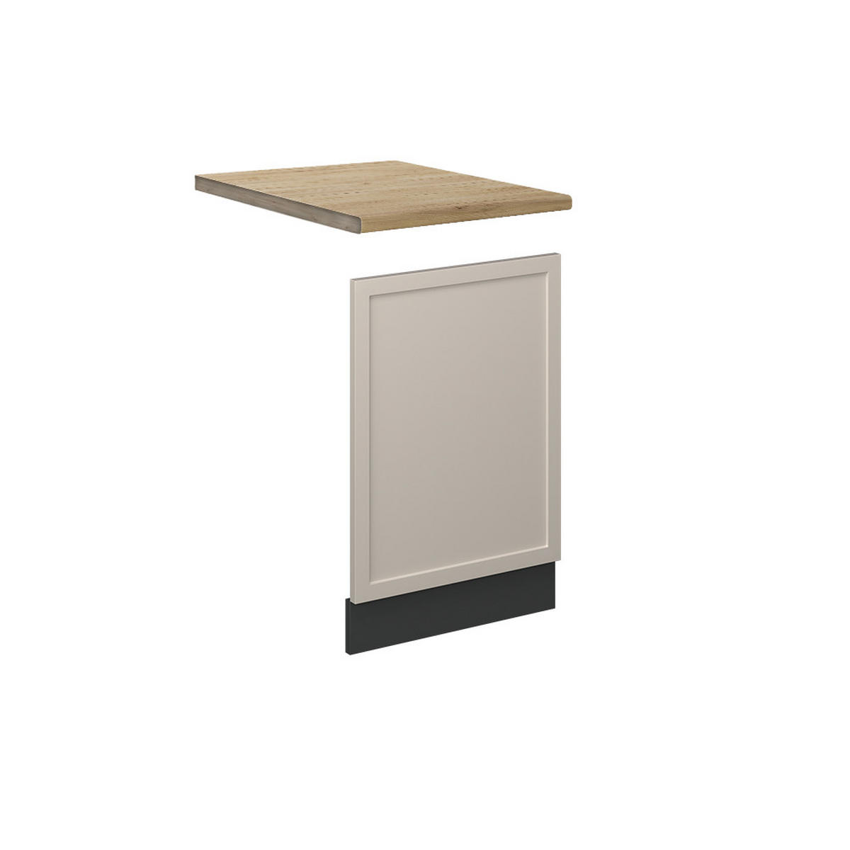 FRONTBLENDE Fame-Line GrauBeige 45 cm, AP Eiche - Anthrazit/Grau, Holzwerkstoff (45/67.4/1.6cm) - Vicco