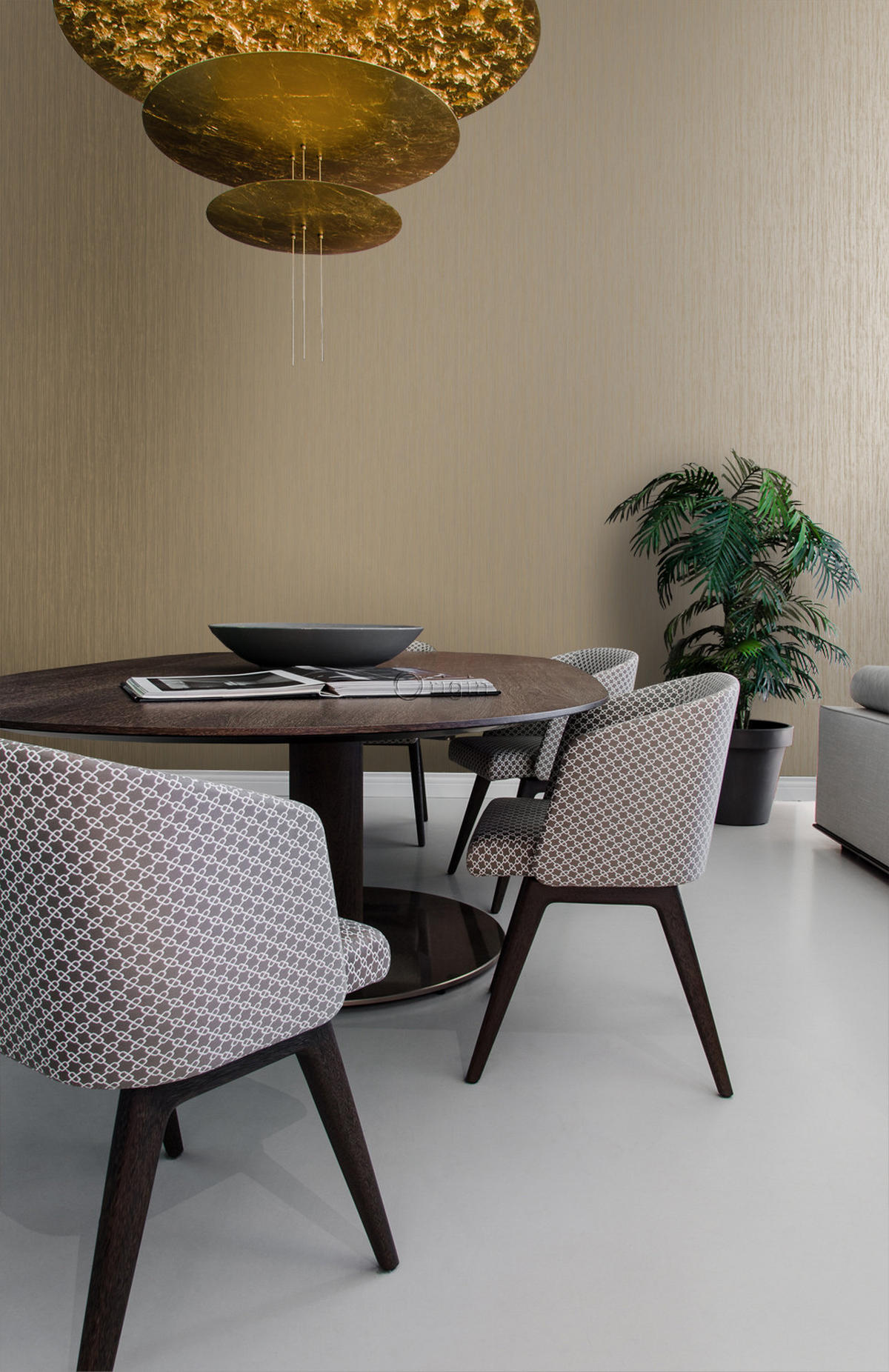 TAPETE feine Streifen 53 cm x 10.05 m - Braun, Papier (53/1000cm) - Origin Wallcoverings